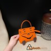 Hermes Kelly dole picto swift 93 Orange Silver Hardware Full Handmade