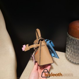 Hermes Kelly dole picto 0M/Chai Silver Hardware Full Handmade