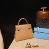 Hermes Kelly dole picto 0M/Chai Silver Hardware Full Handmade