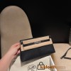 89/Black (Noir)  kellyelan-001 Full Handmade HERMES Kelly Elan  Chevre 