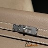 Madame  18/Étoupe Grey kellyelan-003 Full Handmade HERMES Kelly Elan  