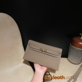 Madame  18/Étoupe Grey kellyelan-004 Full Handmade HERMES Kelly Elan  