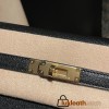 89/Black (Noir)  kellyelan-023 Full Handmade HERMES Kelly Elan Chevre    