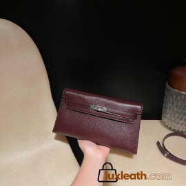 Chevre 0G/Rouge Sellier    HERMES Kelly Elan 