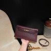 Chevre 0G/Rouge Sellier HERMES Kelly Elan 