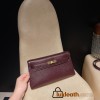 Chevre 0G/Rouge Sellier HERMES Kelly Elan 
