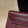 Chevre 0G/Rouge Sellier HERMES Kelly Elan 