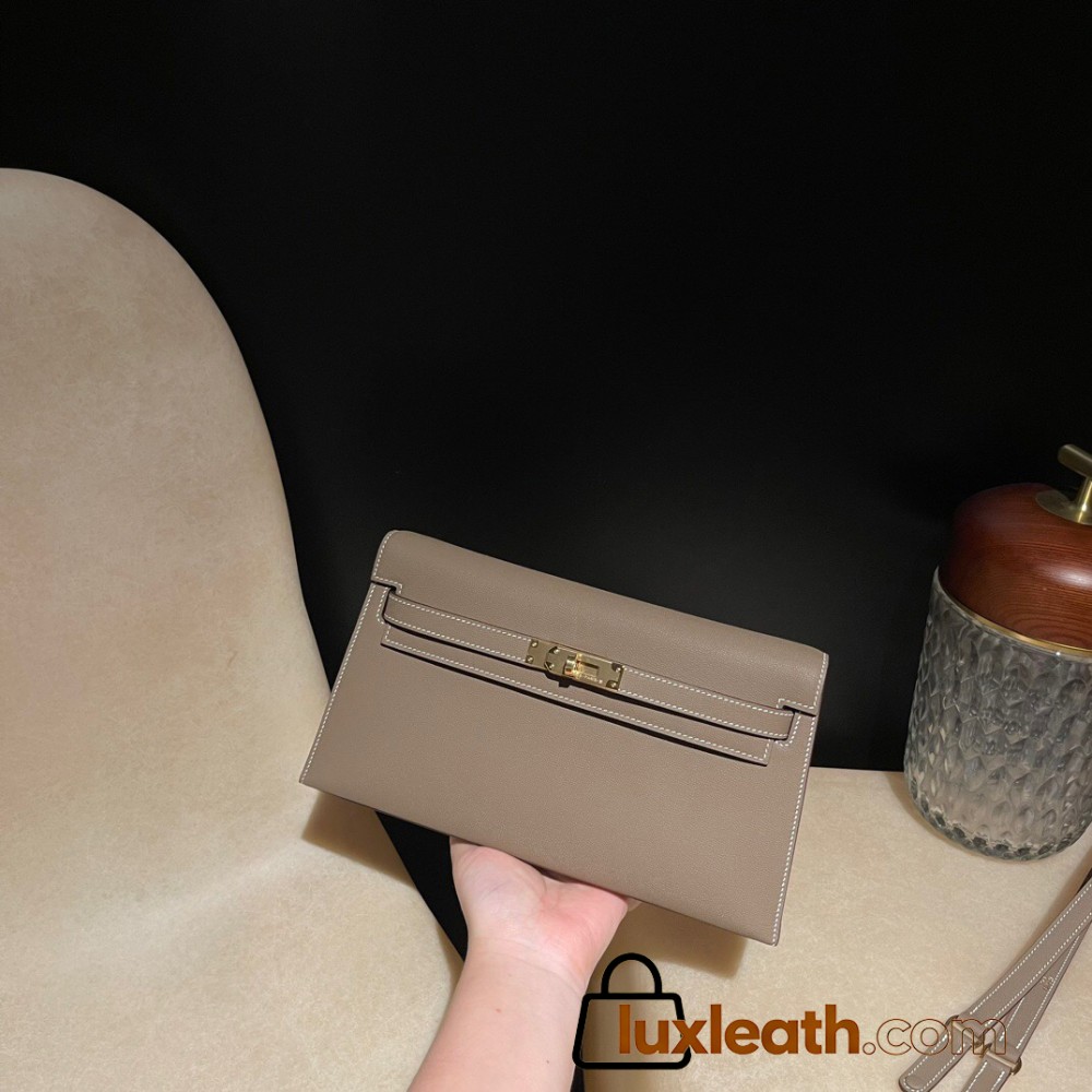 18/Étoupe Grey (Étoupe)   Madame  HERMES Kelly Elan 