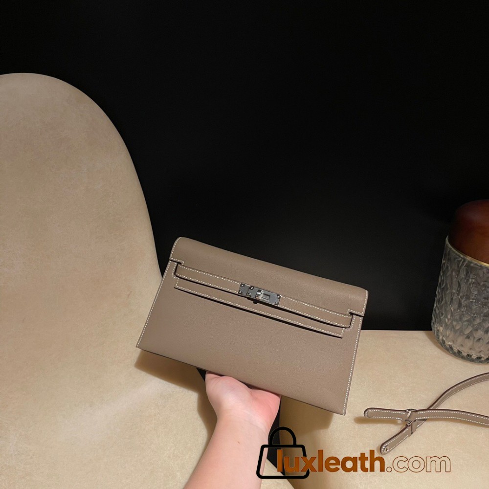 18/Étoupe Grey (Étoupe)   Madame  HERMES Kelly Elan 