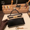 kelly20 Mini Kelly New stock 89 /Black (Noir) Gold Hardware Full Handmade kellymini-005