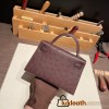 Hermes kelly20 ostrich 19cm 46 /Ebene Gold Hardware Full Handmade kellymini-015