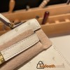 Hermes kelly20 ostrich 19cm3C /Parchemin Gold Hardware    Full Handmade kellymini-016