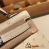 Hermes kelly20 ostrich 19cm 3C /Parchemin  Full Handmade kellymini-017