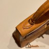 Hermes kelly20 ostrich 19cm 22 /Saffron Gold Hardware Full Handmade kellymini-021