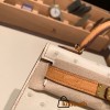 Hermes kelly20 ostrich 19cm 3C /Parchemin Gold Hardware Full Handmade kellymini-026
