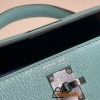 Hermes kelly20 chevre19cm 7V /Lagon Silver Hardware Full Handmade kellymini-028