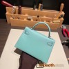 Hermes kelly20 chevre19cm 7V /Lagon Silver Hardware Full Handmade kellymini-028