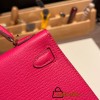 Hermes kelly20 chevre19cm I6 /Rose Extreme Gold Hardware  Full Handmade kellymini-031