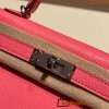 Hermes kelly20 chevre19cm 8W/ Rose Azalee Silver Hardware  Full Handmade kellymini-032