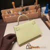 Hermes kelly20 chevre 19cm R9 /Jaune Bourgeon Silver Hardware Full Handmade kellymini-034