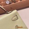 Hermes kelly20 chevre 19cm R9 /Jaune Bourgeon Silver Hardware Full Handmade kellymini-034