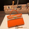 Hermes kelly20 chevre 19cm93 /Orange Gold Hardware  Full Handmade kellymini-035