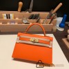 Hermes kelly20 chevre 19cm93 /Orange Gold Hardware  Full Handmade kellymini-035
