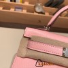 Hermes kelly20 chevre 19cm 3Q /Rose Sakura Silver Hardware Full Handmade kellymini-037