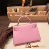 Hermes kelly20 chevre 19cm X9 /Mauve Sylvestre Silver Hardware  Full Handmade kellymini-038