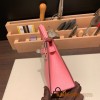 Hermes kelly20 chevre 19cm 1Q/Rose Confetti Silver Hardware Full Handmade kellymini-039