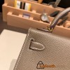 Hermes kelly20 epsom19cm 8C /Elephant Grey Gold Hardware Full Handmade kellymini-040