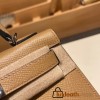 Hermes kelly20 epsom19cm 0M/Chai Silver Hardware Full Handmade kellymini-043