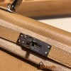 Hermes kelly20 epsom19cm 0M/Chai Silver Hardware Full Handmade kellymini-043
