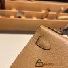Hermes kelly20 epsom19cm 0M/Chai Silver Hardware Full Handmade kellymini-043