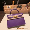 Hermes kelly20 epsom19cm 9W/ Crocus Gold Hardware  Full Handmade kellymini-044