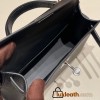 Hermes kelly20 epsom19cm 89/ Black (Noir) Gold Hardware Full Handmade kellymini-045