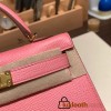 Hermes kelly20 epsom19cm 1Q /Rose Confetti Gold Hardware Full Handmade kellymini-047