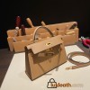 Hermes kelly20 epsom19cm 0M/Chai Gold Hardware Full Handmade kellymini-050