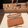 Hermes kelly20 epsom19cm ck37 /Gold Silver Hardware Full Handmade kellymini-051