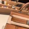 Hermes kelly20 epsom19cm ck37 /Gold Silver Hardware Full Handmade kellymini-051