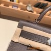 Hermes kelly20 epsom19cm 8F /Etain Silver Hardware  Full Handmade kellymini-053
