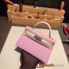 Hermes kelly20 epsom19cm X9 /Mauve Sylvestre &10 /Craie Silver Hardware Full Handmade kellymini-055