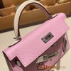 Hermes kelly20 epsom19cm X9 /Mauve Sylvestre &10 /Craie Silver Hardware Full Handmade kellymini-055