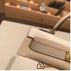 Hermes kelly20 epsom19cm 10 /Craie & S2 /Trench Gold Hardware Full Handmade kellymini-056