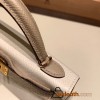 Hermes kelly20 epsom19cm 10 /Craie & S2 /Trench Gold Hardware Full Handmade kellymini-056