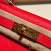 Hermes kelly20 epsom19cm S3/ Rouge Cœur Gold Hardware  Full Handmade kellymini-058