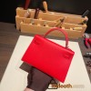 Hermes kelly20 epsom19cm S3/ Rouge Cœur Gold Hardware  Full Handmade kellymini-058