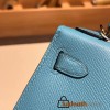 Hermes kelly20 epsom19cm7N /Celeste Gold Hardware Full Handmade kellymini-059