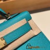 Hermes kelly20 epsom19cm 7F/ Blue Paon Gold Hardware Full Handmade kellymini-060