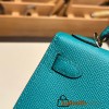 Hermes kelly20 epsom19cm 7F/ Blue Paon Gold Hardware Full Handmade kellymini-060
